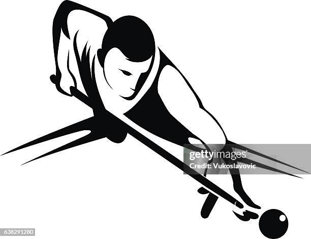 billiards player. - snooker stock illustrations