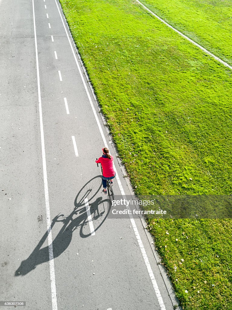 Independent Woman Cycling