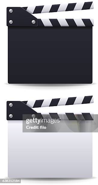 movie film slate - old hollywood stock illustrations