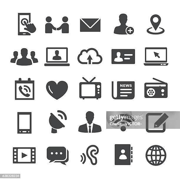 communication icon set - smart series - human body part videos stock illustrations