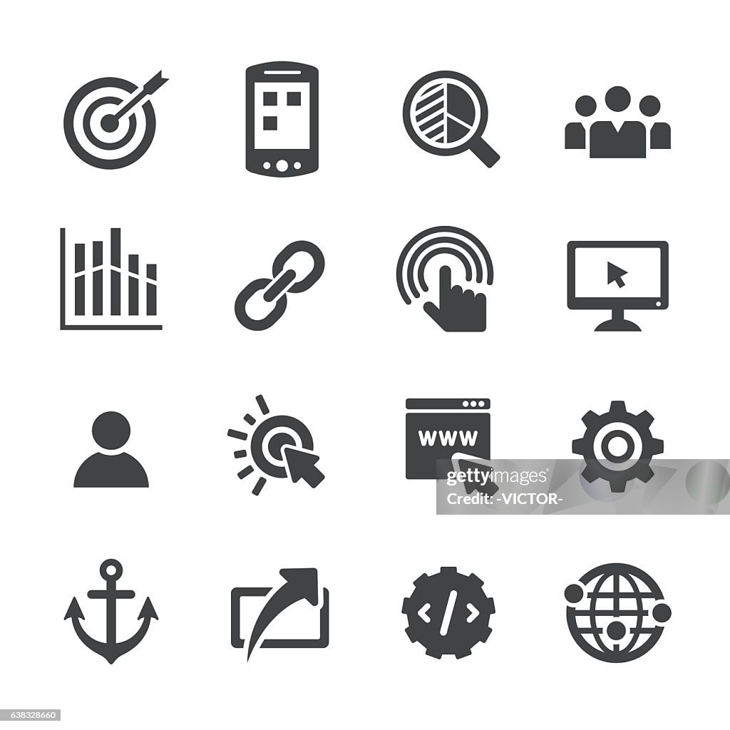 Conjunto de iconos de marketing en Internet - Acme Series