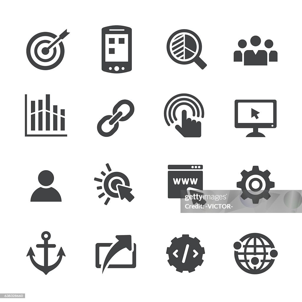 Internet Marketing Icons Set - Acme Series