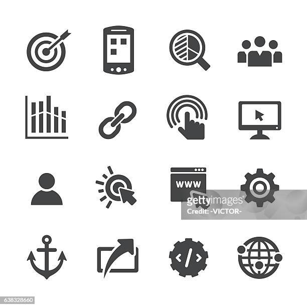 internet marketing icons set - acme series - link chain part 幅插畫檔、美工圖案、卡通及圖標