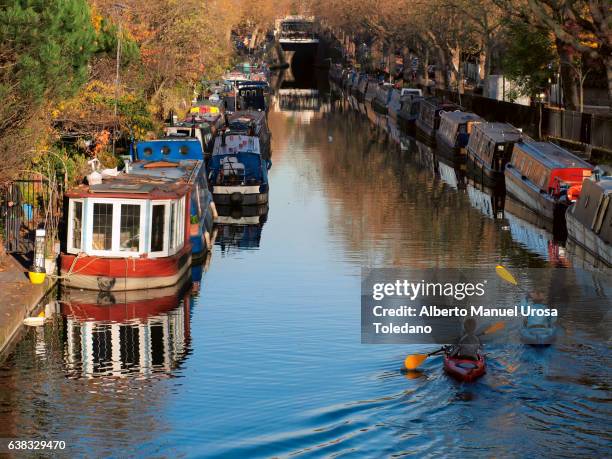 england, london, little venice - grand union canal stock pictures, royalty-free photos & images