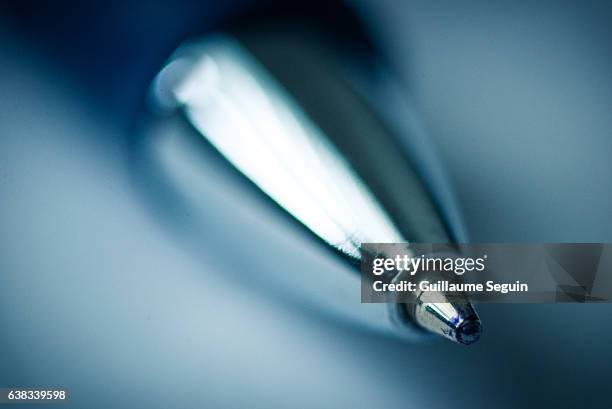 pencil macro - ballpoint pen stock pictures, royalty-free photos & images