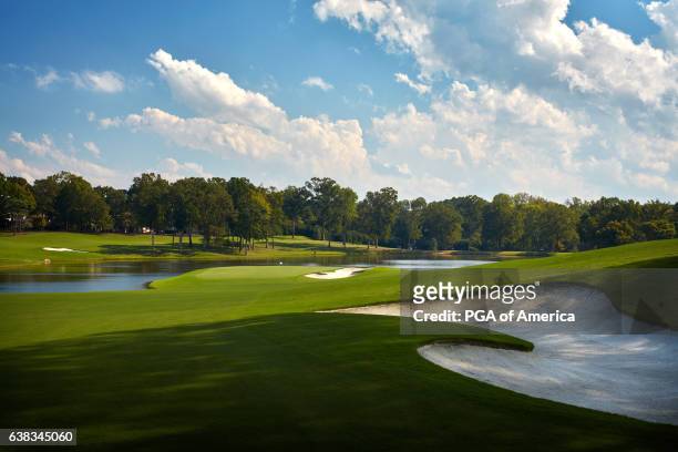 Charlotte, NC A view from the 16th hole of Quail Hollow Club on September 30, 2016 in Charlotte, North Carolina.