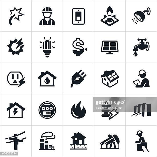 dienstprogramm-symbole - gasflamme stock-grafiken, -clipart, -cartoons und -symbole