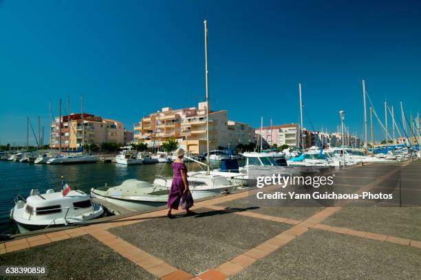 cap d'agde, herault, languedoc-roussillon,france - cap dagde stock-fotos und bilder