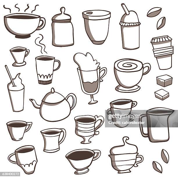 coffee design elements - cold coffee stock illustrations