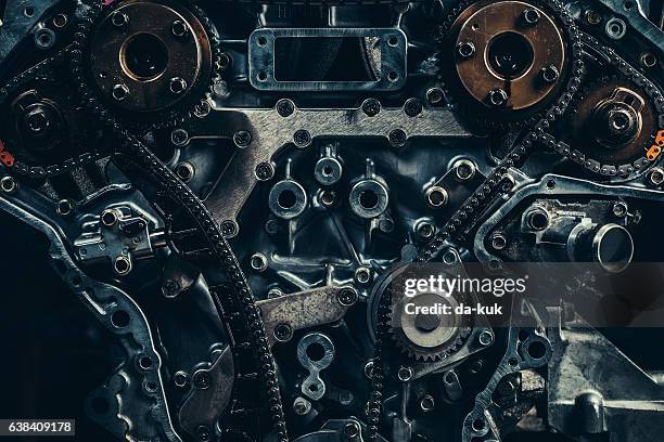 v8 car engine close-up - communication tools stock pictures, royalty-free photos & images