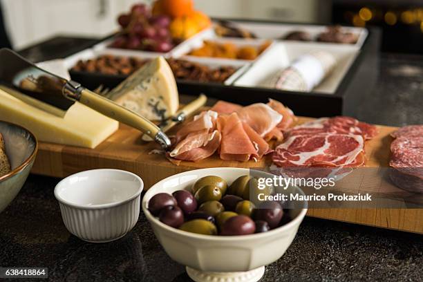 charcuterie for lunch - salumeria stock pictures, royalty-free photos & images