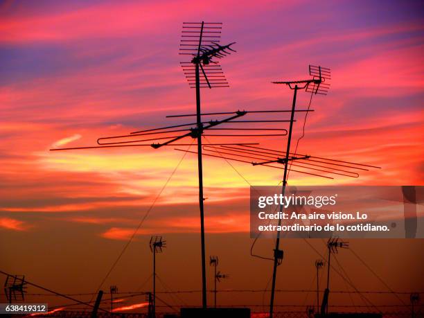 sky with clouds at sunset - cielo dramático stock pictures, royalty-free photos & images