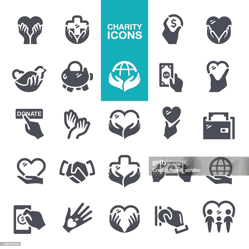 Charity and Donate Icons