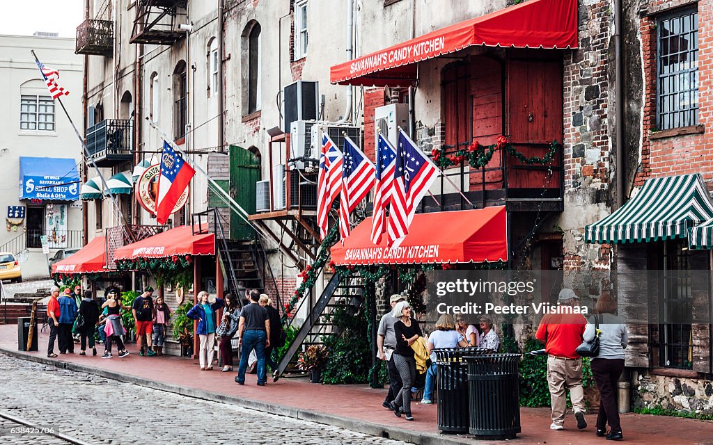 River Street, Savannah, Georgia.