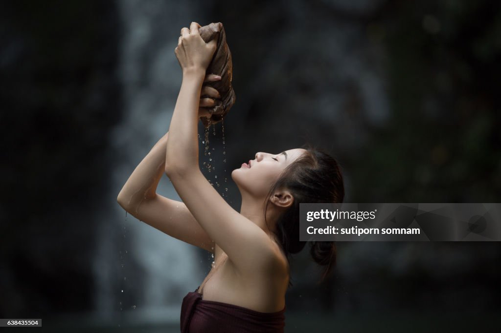 Portrait of young beautiful woman