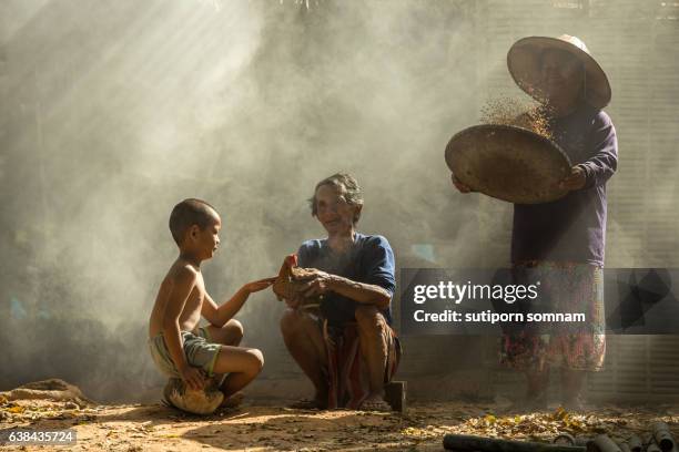 happy family at home. father, mother and son - cambodia family stock pictures, royalty-free photos & images