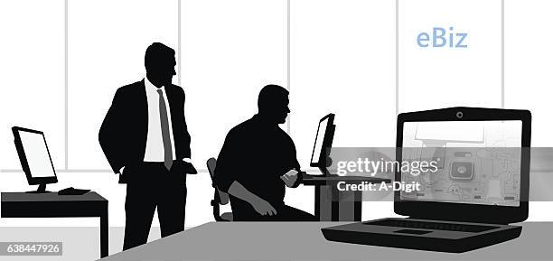attention to detail engineers - laptop close up stock illustrations