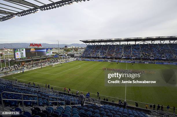 West Virginia University takes on the University of Southern California during the Division I Women's Soccer Championship held at Avaya Stadium on...