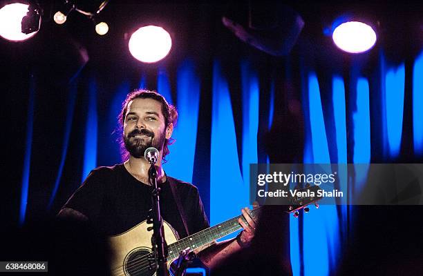 Simon Neil of Biffy Clyro performs at the NME Awards nominations party at Omeara London on January 12, 2017 in London, England.