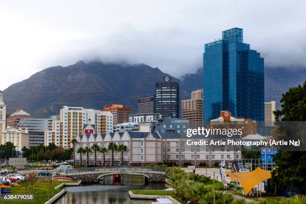 skyline of de waterkant, cape town, south africa - cape town cbd stock pictures, royalty-free photos & images