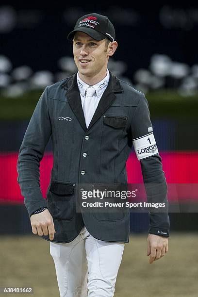 Scott Brash of United Kingdom attends the Gucci Gold Cup as part of the Longines Hong Kong Masters on 14 February 2015, at the Asia World Expo,...