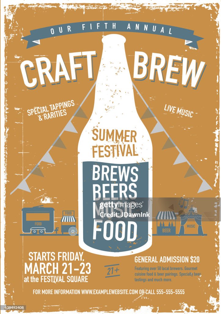 Craft beer Festival Poster design template