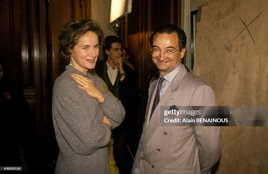 Jacques Attali sur le tournage du film 'Warburg, le banquier des princes'