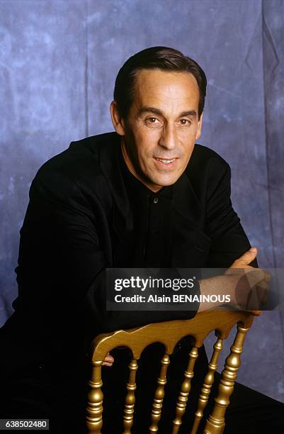 Portrait of French TV host Thierry Ardisson on September 9, 1991 in Paris, France.