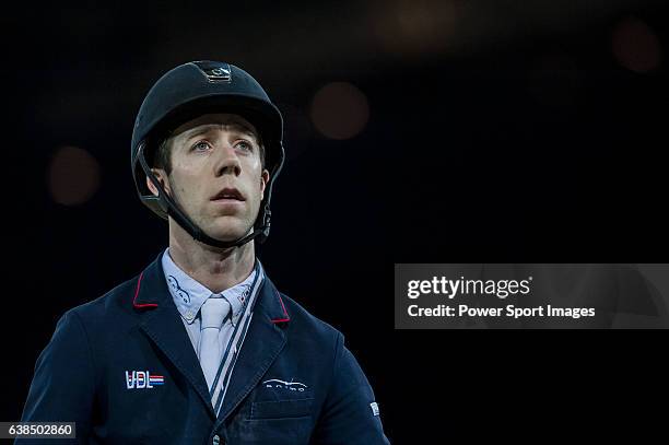 Maikel van der Vleuten of Netherlands riding VDL Groep Arera C at the Hong Kong Jockey Club trophy during the Longines Hong Kong Masters 2015 at the...