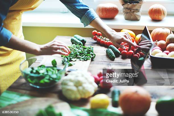 fresh vegetables - cooking cookbook stock pictures, royalty-free photos & images