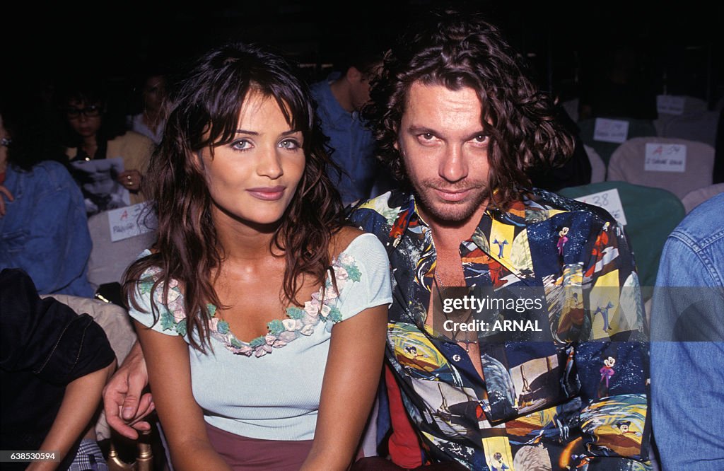 Helena Christensen et Michael Hutchence à Paris