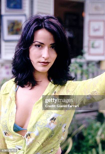 Photoshoot of Ines Sainz, Miss Spain 1997, 11th June '1997, Mahe Island, in the Islands of Seychelles.