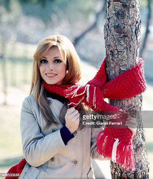 Spanish actress Silvia Tortosa in a photoshoot in the 'Casa de Campo' in Madrid Spain.