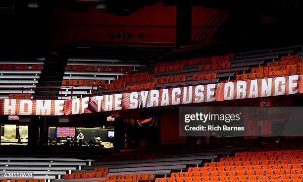 General view of the Carrier Dome prior to the game between the North Carolina State Wolfpack and the Syracuse Orange on January 12, 2017 in Syracuse,...