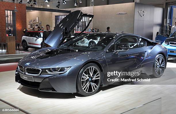 This BMW i8 is displayed during the Vienna Autoshow, as part of Vienna Holiday Fair. The Vienna Autoshow will be held January 12-15. On January 11,...