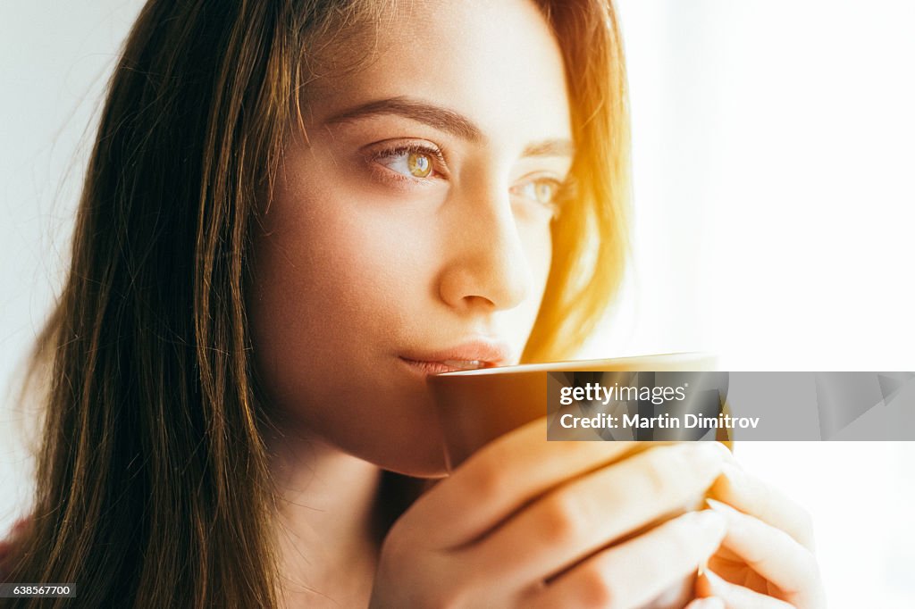 Girl waking up