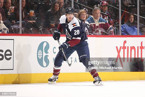 Patrick Wiercioch of the Colorado Avalanche skates against the Anaheim Ducks at the Pepsi Center on January 12, 2017 in Denver, Colorado. The Ducks...