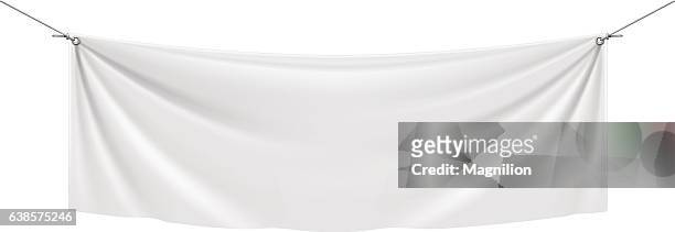 weiße vinyl-banner - textilien stock-grafiken, -clipart, -cartoons und -symbole