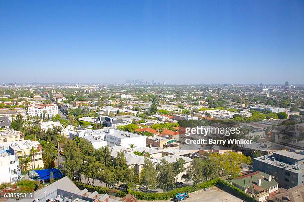 vista of west hollywood from mondrian l.a. - hollywood california - fotografias e filmes do acervo