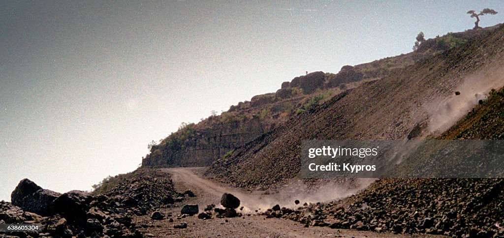 Africa, Ethiopia, Ethiopian Highlands View Of Landslide (Year 2000)