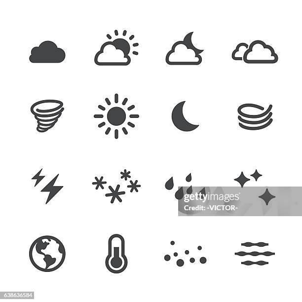 weather icons - acme series - moon phases white background stock illustrations