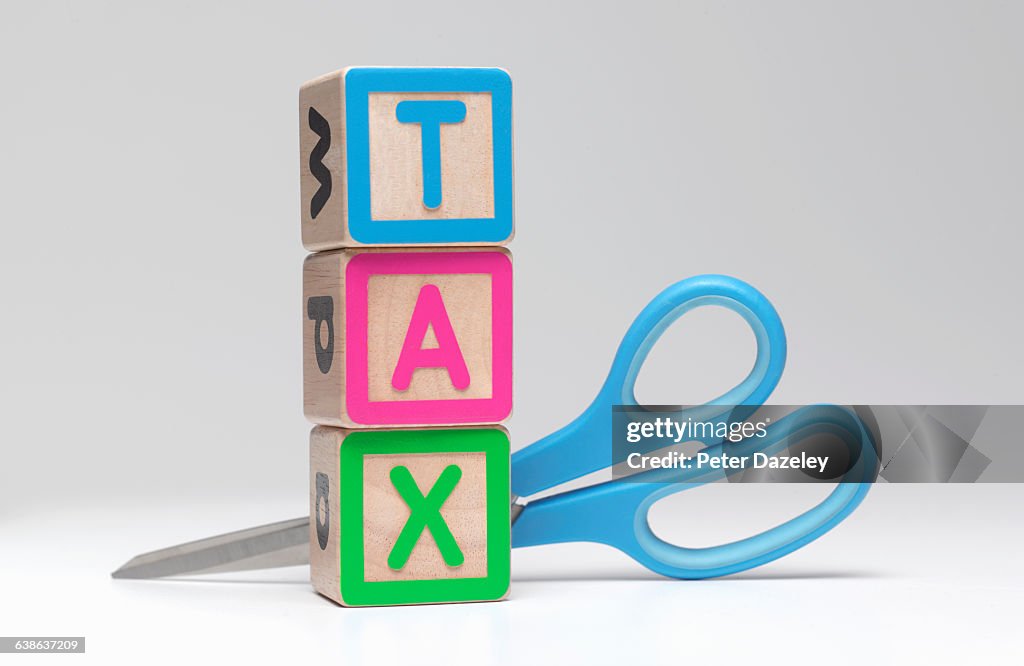 Kids tax building bricks