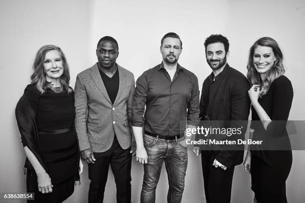 Frances Conroy, Okezie Morro, Christian Torpe, Morgan Spector and Alyssa Sutherland from Spike TV's 'The Mist' pose in the Getty Images Portrait...