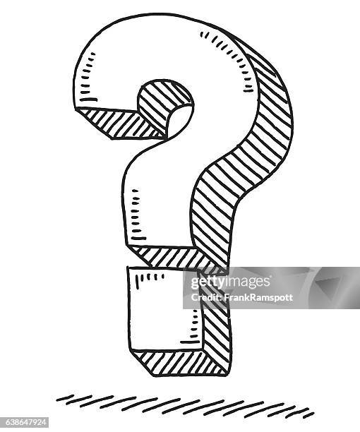 question mark drawing - punctuation marks stock illustrations