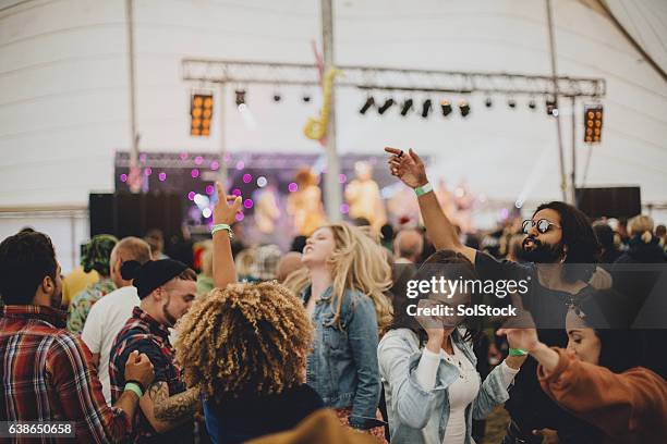 festival-spaß - musikfestival stock-fotos und bilder