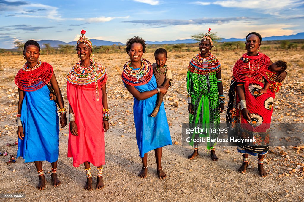 のグループアフリカの女性サンブール族,Kenya,Africa