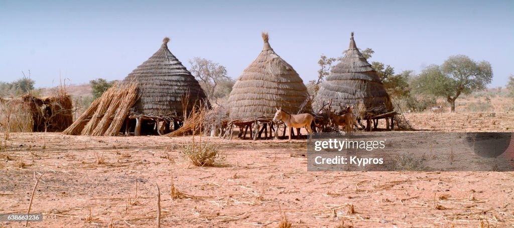 Africa, Sahara Desert, North Africa, Niger, View Of Village Homes (Year 2007)