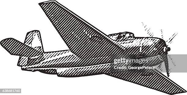 stockillustraties, clipart, cartoons en iconen met us navy fighter plane - propeller plane