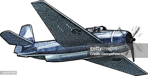 illustrazioni stock, clip art, cartoni animati e icone di tendenza di aereo da combattimento della marina degli stati uniti - wwii fighter plane
