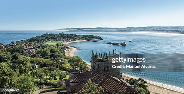 peninsula of magdalena - lastres stock pictures, royalty-free photos & images
